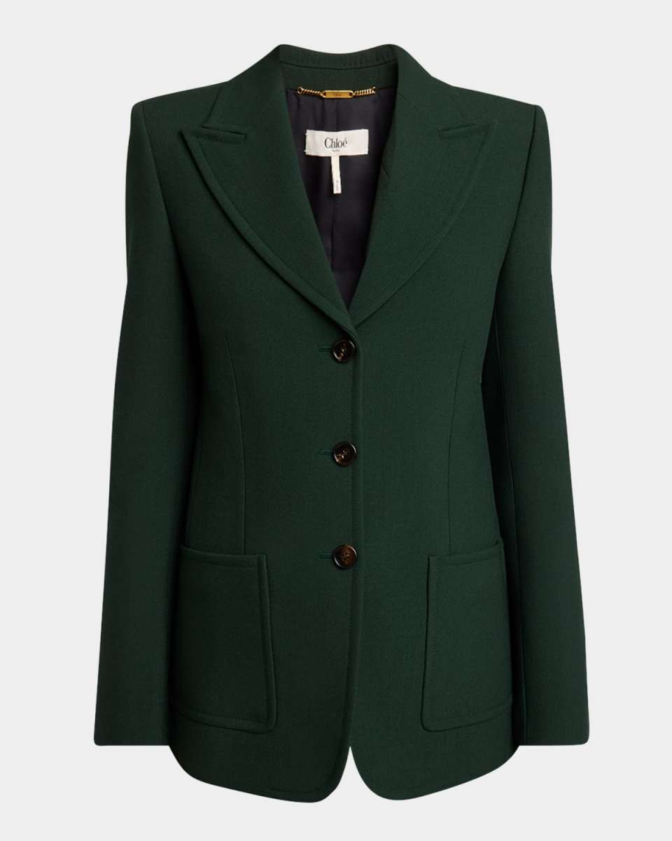 Single-Breasted Wool Jacket